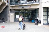 Entrance to University Building where disability services department is.