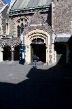 Looking at Great Hall Entrance 20 metres away while inside the Arts Centre