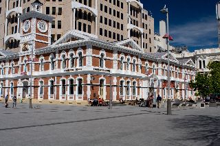 Photo of the old Christchurch Post Office on the west side of the square